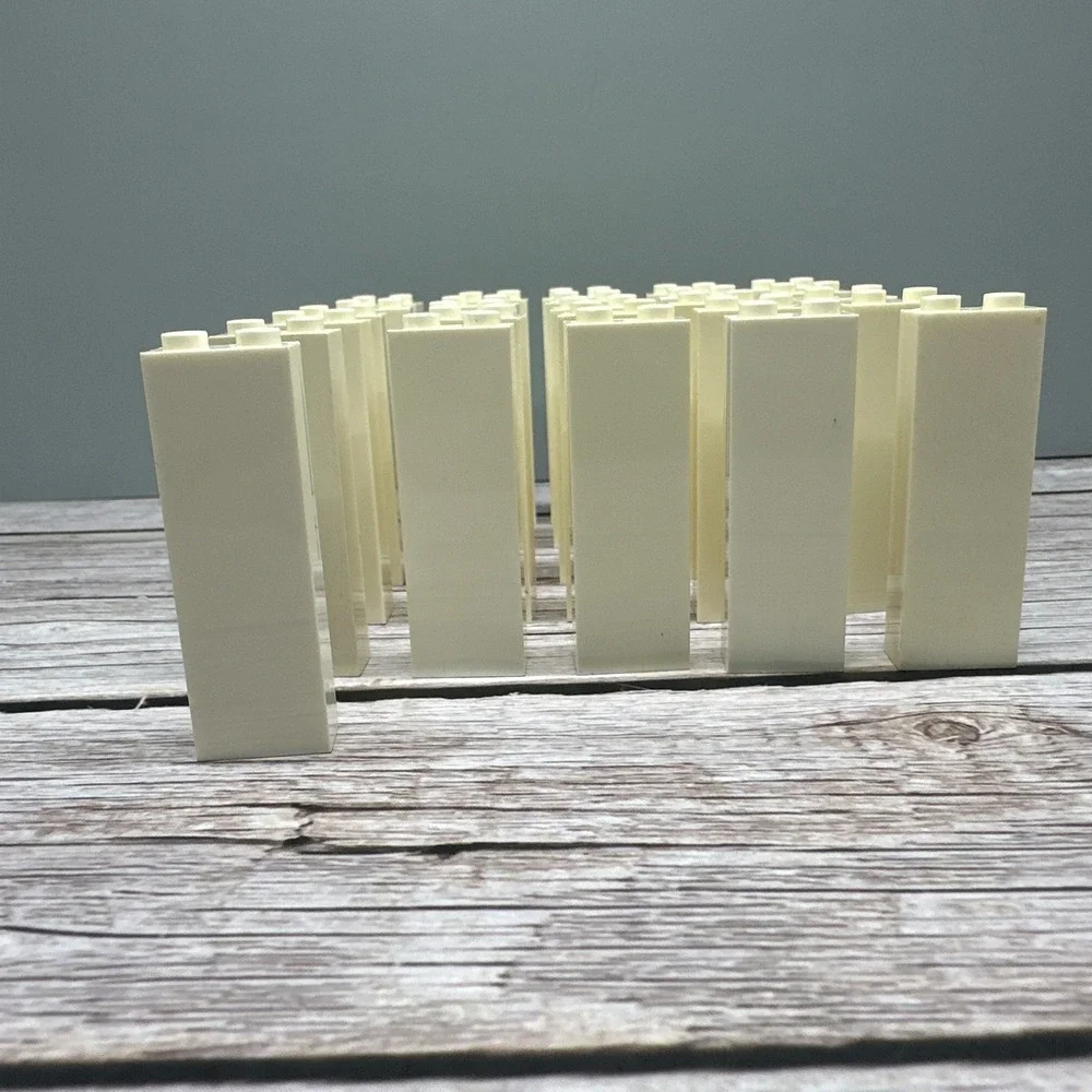 LEGO 2454 White Brick‎ 1 x 2 x 5 - Blocked Open Studs or Hollow Studs QTY 26